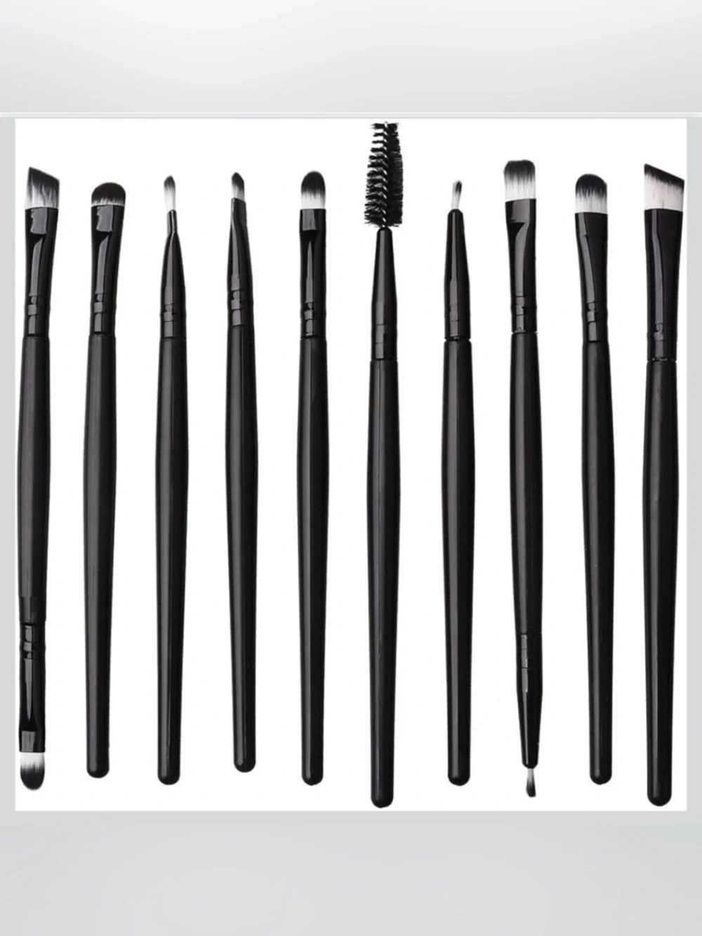 NWT~ 20 Piece Full Face Makeup Brush Set~Black